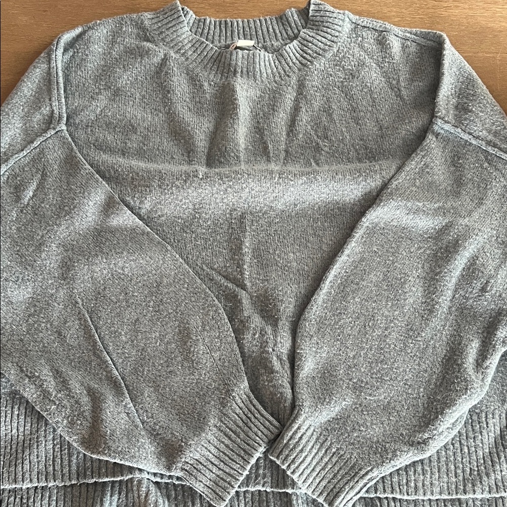 American Eagle Outfitters Heather Gray Crew Neck Sweater